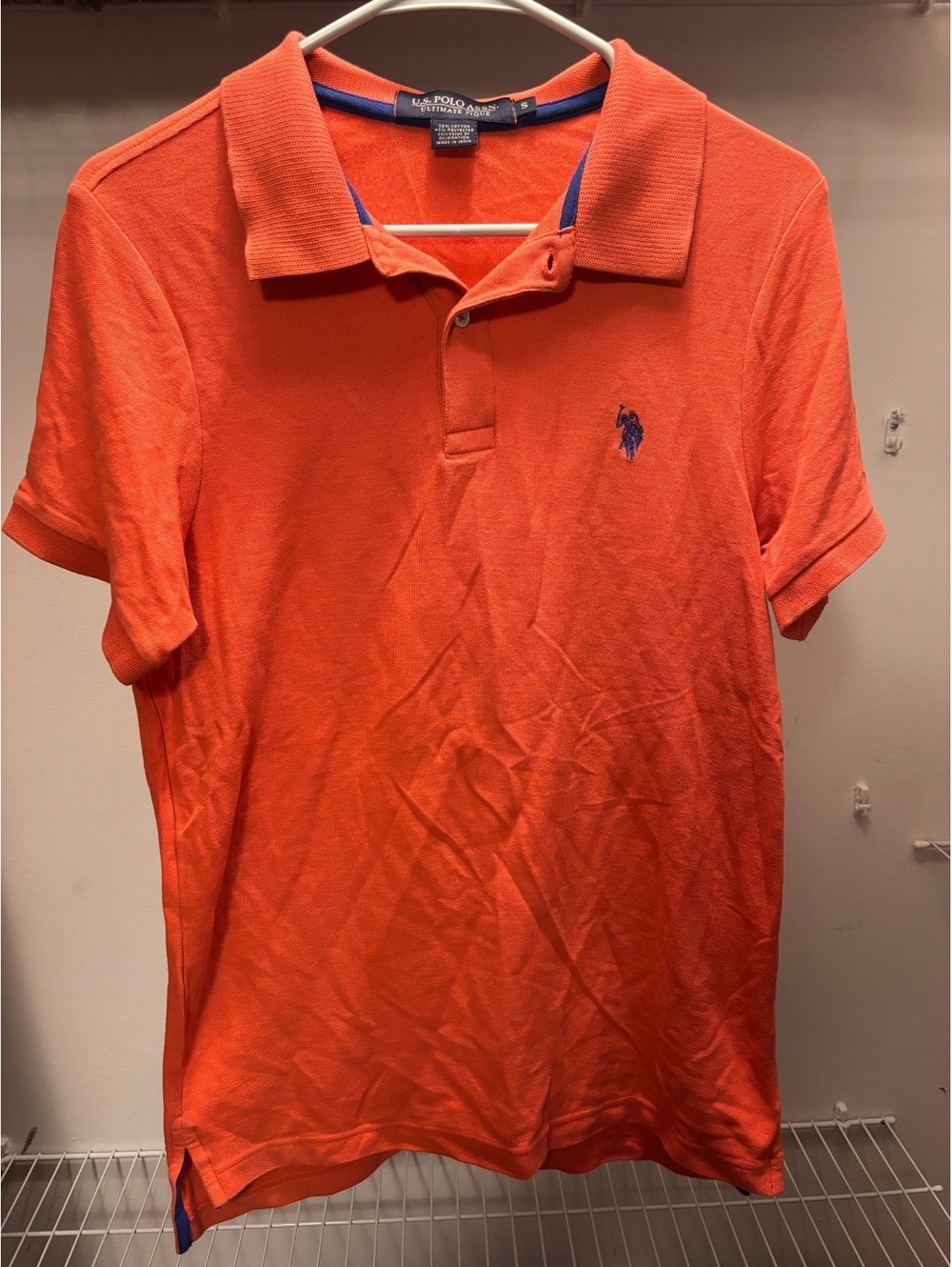 U.S. Polo Assn. Orange Ultimate Pique Polo Shirt Size S